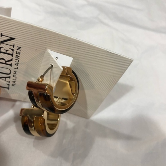 Lauren Ralph Lauren tortoiseshell half moon cuff earrings‎ brand new - Picture 13 of 16